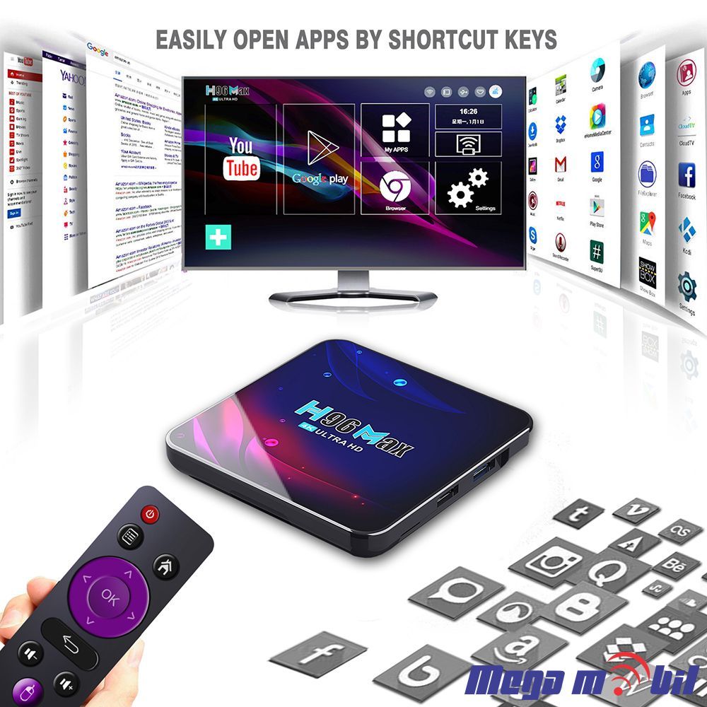 Android TV BOX H96 Max 4GB RAM / 64GB ROM Wi Fi+BT Android 11